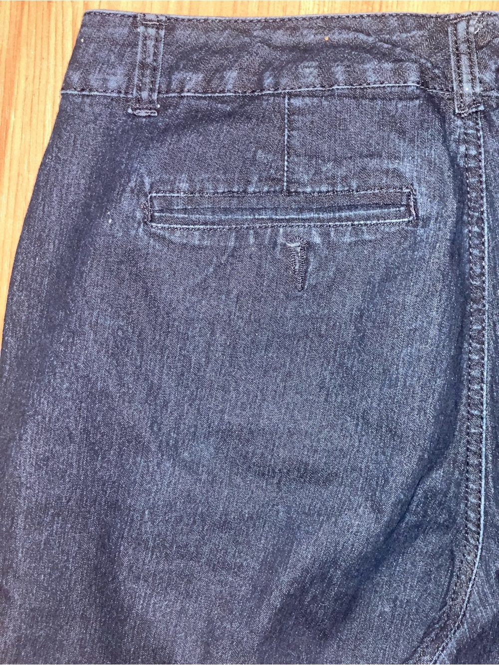 Bandolino Denim Shorts Womens Size 8 Dark Blue Stretch Mid Rise Casual Pocket - Picture 6 of 6